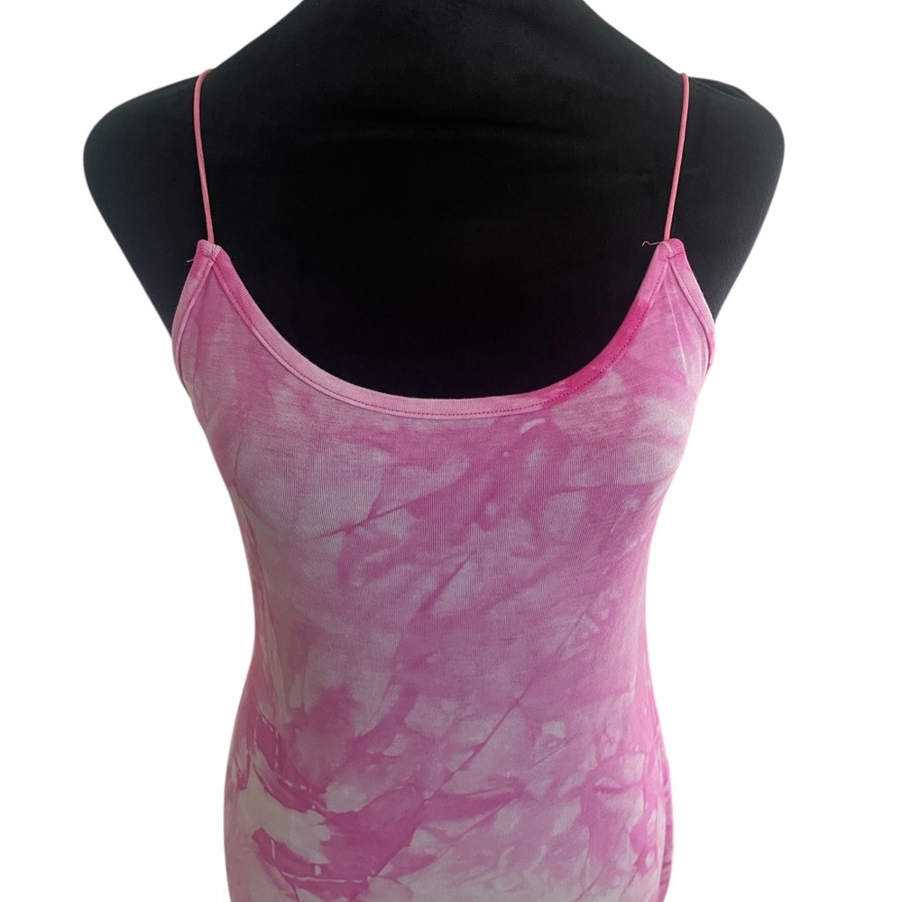 Pink and White tie died, Dreamy Watercolor Design, Large, New - Picture 2 of 7